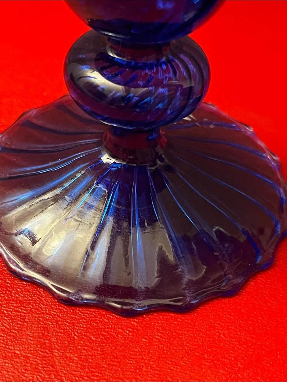Modern Candle Holders modeTall Candle Holder, cobalt blue 10”H 8.25”H